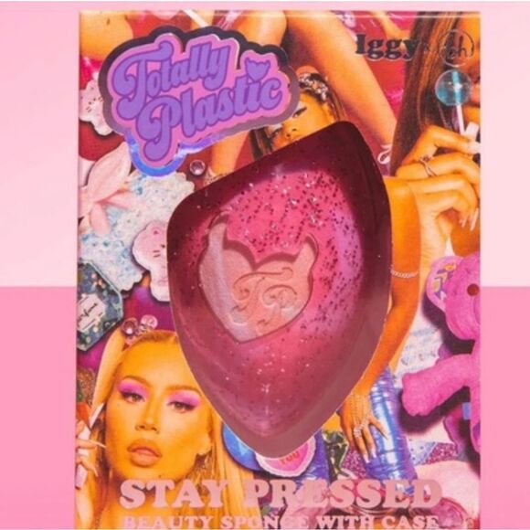 BH Cosmetics X Iggy Totally Plastic Stay Pressed Sponge w/Case - Picture 2 of 6